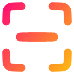 Align Center Horizontal Frame Icon from Plump Gradient Set