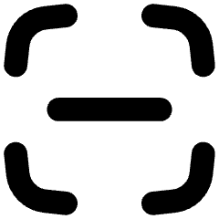 Align Center Horizontal Frame Icon from Flex Solid Set