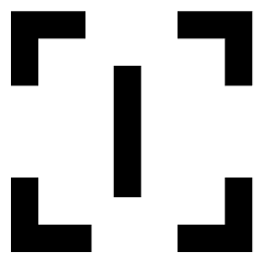 Align Center Vertical Frame Icon from Sharp Solid Set