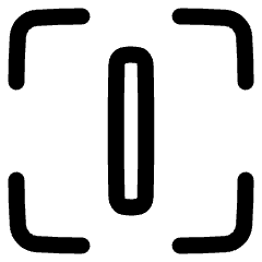 Align Center Vertical Frame Icon from Plump Line Set