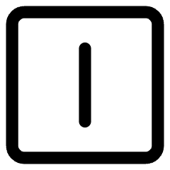 Align Center Vertical Square Icon from Core Line Set