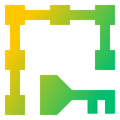 Align Key Object Icon from Sharp Gradient Set