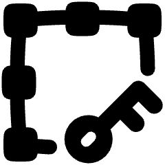 Align Key Object Icon from Plump Solid Set