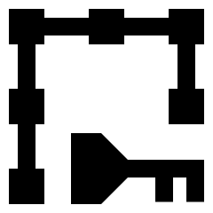 Align Key Object Icon from Sharp Solid Set