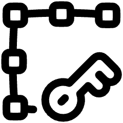 Align Key Object Icon from Plump Line Set
