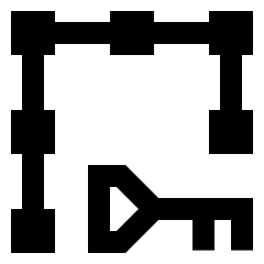 Align Key Object Icon from Sharp Line Set