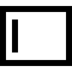 Align Left Horizontal Icon from Sharp Line Set