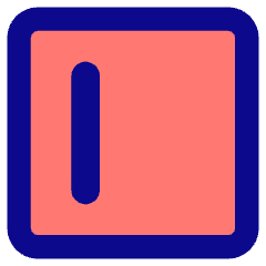 Align Left Square Icon from Core Pop Set