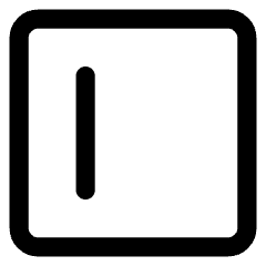 Align Left Square Icon from Core Line Set