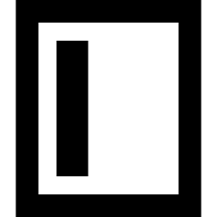 Align Left Vertical Icon from Sharp Remix Set