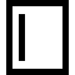 Align Left Vertical Icon from Sharp Line Set