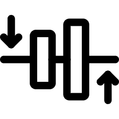 Align Middle Move Vertical Icon from Ultimate Regular Set