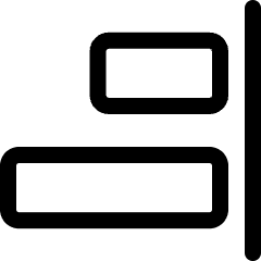 Align Right Icon from Ultimate Regular Set