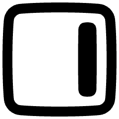 Align Right Square Icon from Plump Remix Set