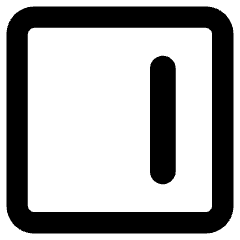 Align Right Square Icon from Core Remix Set
