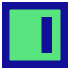 Align Right Square Icon from Sharp Pop Set