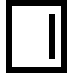 Align Right Vertical Icon from Sharp Line Set