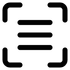 Align Three Horizontal Frame Icon from Core Line Set