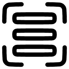 Align Three Horizontal Frame Icon from Plump Line Set