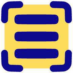 Align Three Horizontal Frame Icon from Plump Pop Set