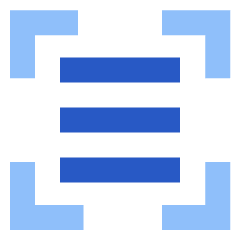 Align Three Horizontal Frame Icon from Sharp Flat Set