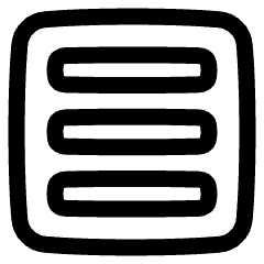 Align Three Horizontal Square Icon from Plump Line Set