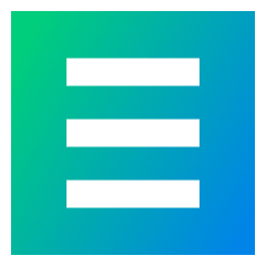 Align Three Horizontal Square Icon from Sharp Gradient Set