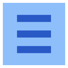 Align Three Horizontal Square Icon from Sharp Flat Set