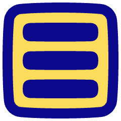 Align Three Horizontal Square Icon from Plump Pop Set