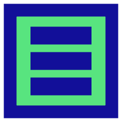 Align Three Horizontal Square Icon from Sharp Pop Set