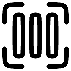 Align Three Vertical Frame Icon from Plump Line Set