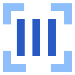 Align Three Vertical Frame Icon from Sharp Flat Set