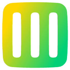 Align Three Vertical Square Icon from Plump Gradient Set