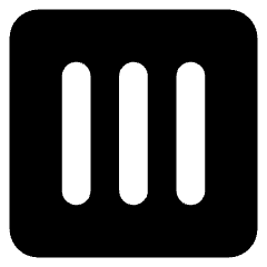 Align Three Vertical Square Icon from Core Solid Set