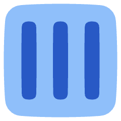 Align Three Vertical Square Icon from Plump Flat Set