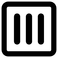 Align Three Vertical Square Icon from Core Remix Set