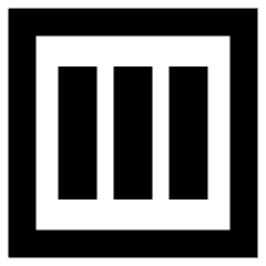 Align Three Vertical Square Icon from Sharp Remix Set