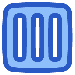 Align Three Vertical Square Icon from Plump Duo Set