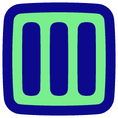 Align Three Vertical Square Icon from Plump Pop Set