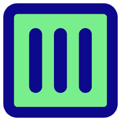 Align Three Vertical Square Icon from Core Pop Set