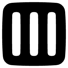 Align Three Vertical Square Icon from Plump Solid Set