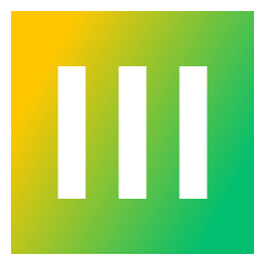 Align Three Vertical Square Icon from Sharp Gradient Set