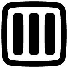 Align Three Vertical Square Icon from Plump Remix Set