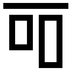 Align Top 1 Icon from Sharp Line Set