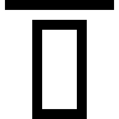 Align Top 2 Icon from Sharp Line Set