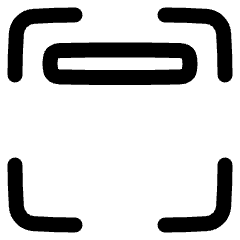 Align Top Frame Icon from Plump Line Set