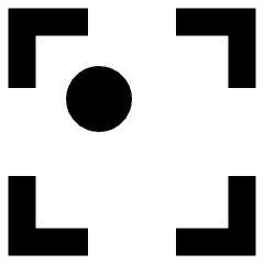 Align Top Left Frame Circle Icon from Sharp Remix Set