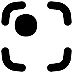 Align Top Left Frame Circle Icon from Flex Solid Set
