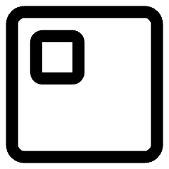 Align Top Left Square Icon from Core Line Set