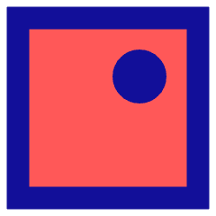 Align Top Right Circle Icon from Sharp Pop Set